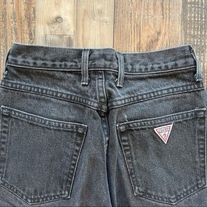 Vintage Guess High Rise Black Denim Jeans Size 27 27x29